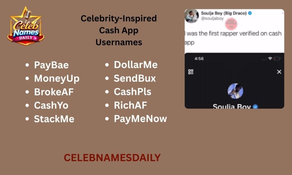 Celebrity-Inspired Cash App Usernames