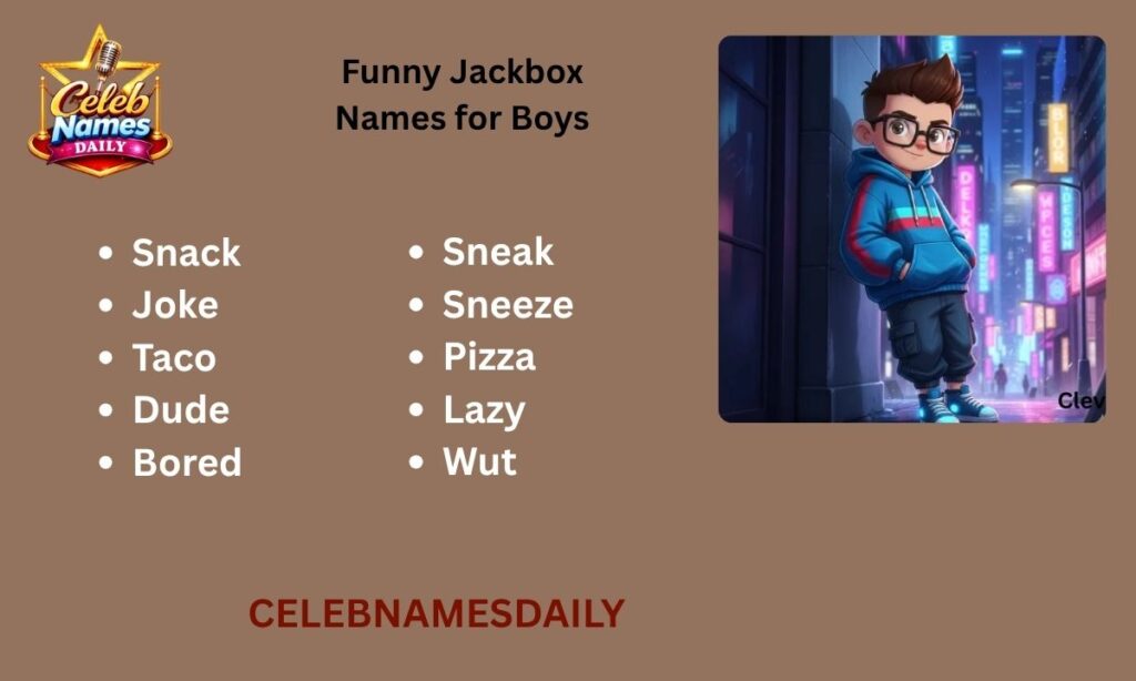 Funny Jackbox Names for Boys
