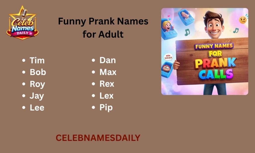 Funny Prank Names for Adult