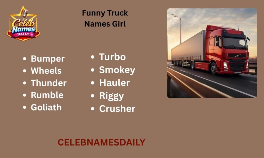 Funny Truck Names Girl