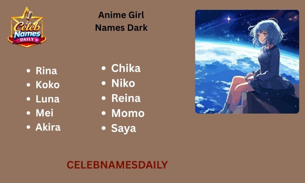 Anime Girl Names Dark
