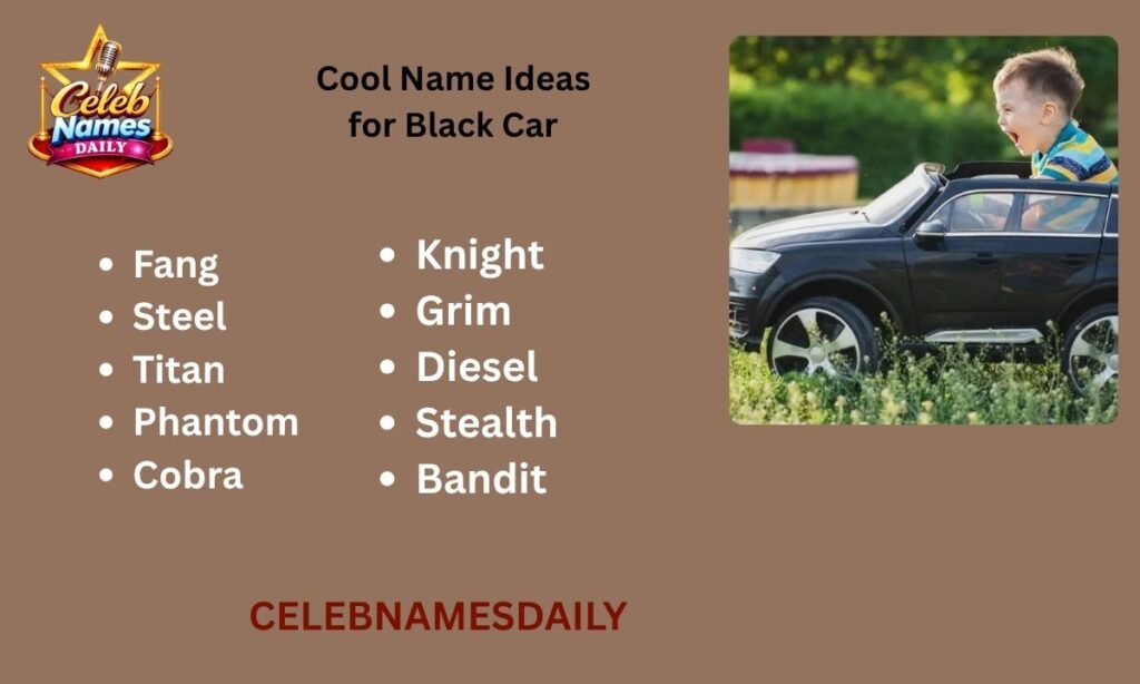 Cool Name Ideas for Black Car