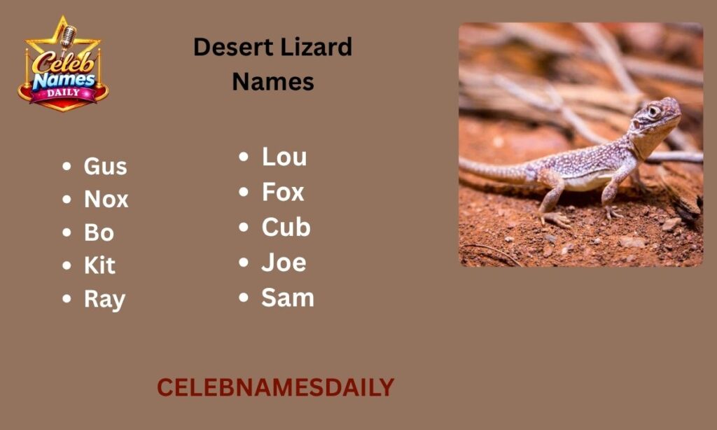 Desert Lizard Names