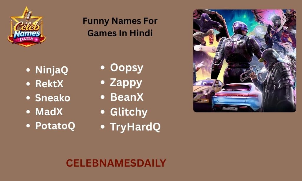 Funny Names For Games In Hindi