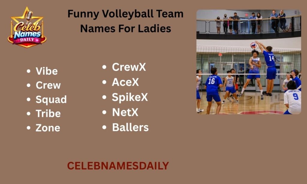 Funny Volleyball Team Names For Ladies
