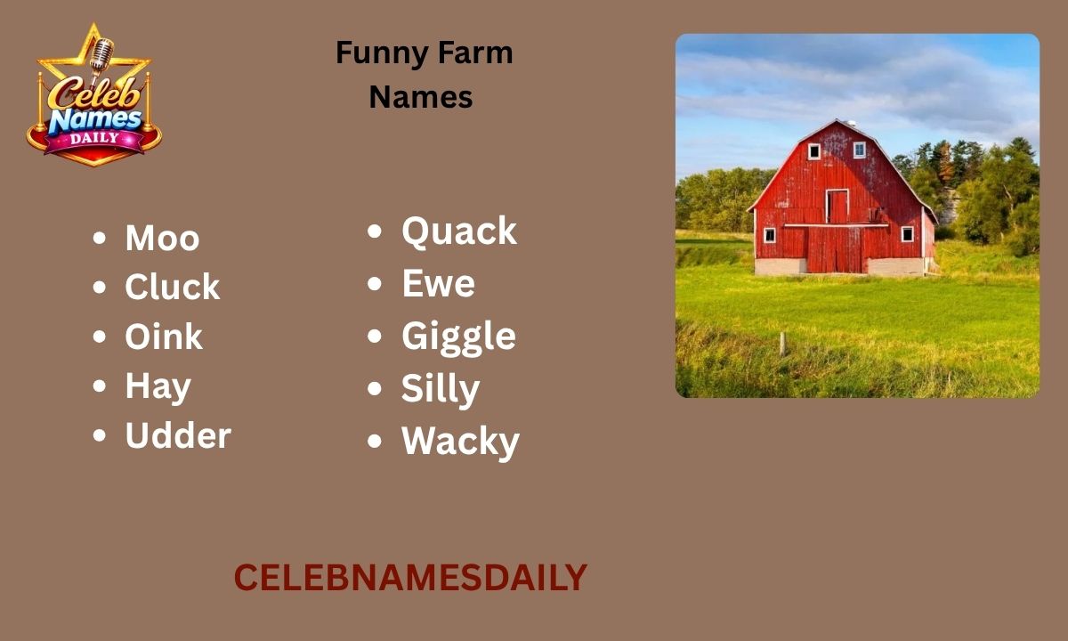 400+ Funny Farm Names Generator – Hay Day, Creative & Hilarious Names
