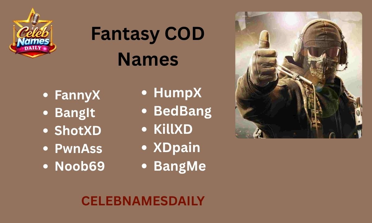 400+ Funny COD Names Generator: Best, Dirty, Hilarious & Inappropriate ...