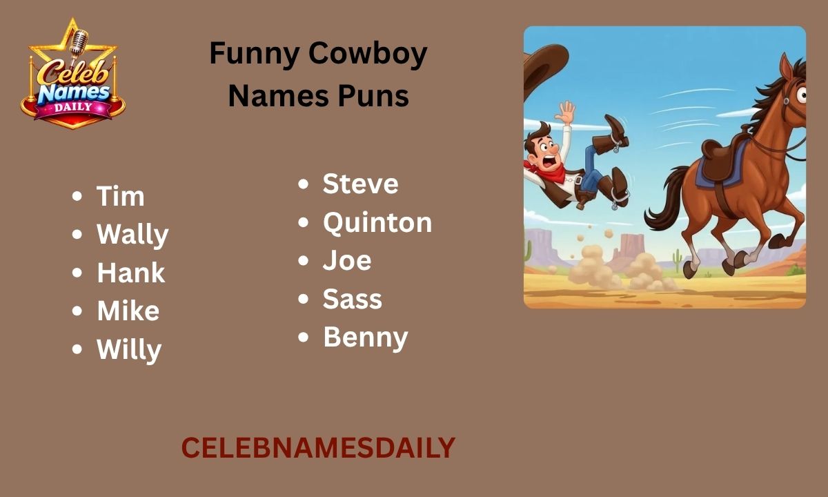 Fun Rodeo Names 400+ Funny Cowboy Names Generator – Goofy, Over-the-Top Wild West ...